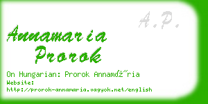 annamaria prorok business card